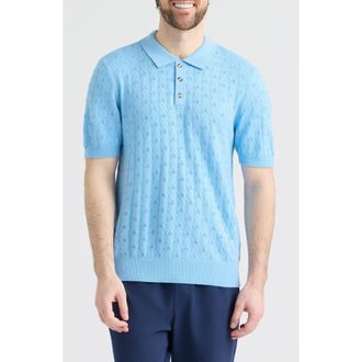 Hunter Gavel Polo Sweater in Washed Blue at Nordstrom Rack, Size X-Large