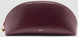 Mango Necessaire grande perline bordeaux - Donna - Taglia unica - MANGO
