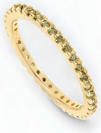 Mint & Lily August Birthstone Eternity Stacking Ring in 18K Gold Over Sterling Silver at Nordstrom, Size 10