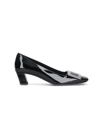 Roger Vivier Black Belle Vivier Patent Leather Pumps