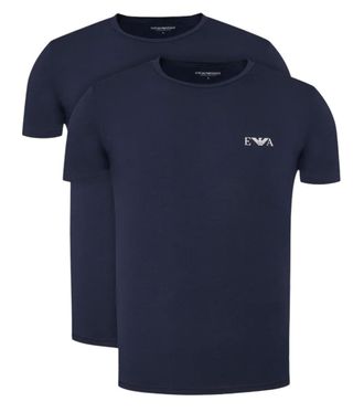 Emporio Armani Blue Pack of 2 Logo T-Shirts