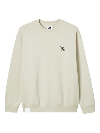 Izzue embroidered-logo crew-neck sweatshirt - Neutrals