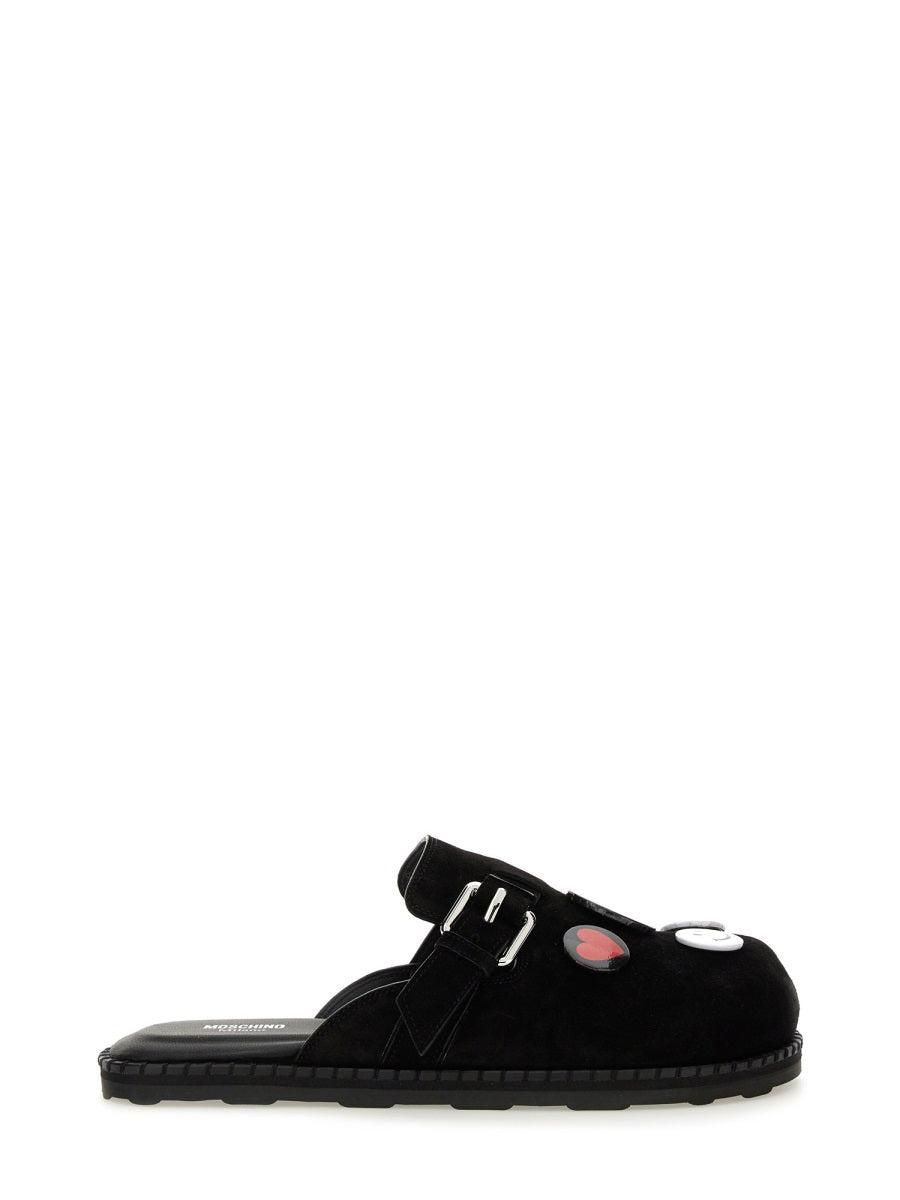 サンダル Moschino SS25 Moschino Sandals Black (MB10073G0M GB0000) Moschino sandals women MA10073G1MMJ0000 Black leather logo