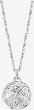 Dower & Hall Mens St. Michael Talisman Necklace in Sterling Silver at Nordstrom, Size 22