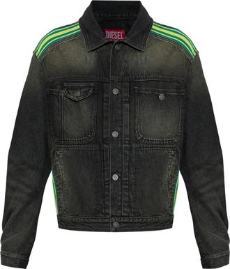 Diesel D-Bas-Fsj 1 Denim Jacket - Heren - Spijkerjassen - Zwart - 2XL - Denim - Jassen