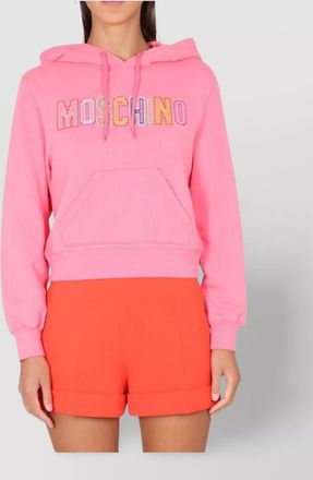 Moschino crochet hooded sweatshirt