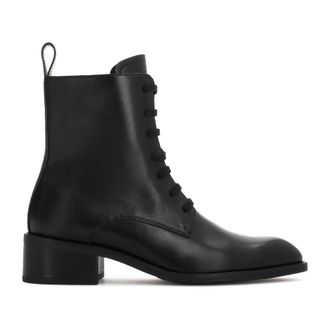 Kazar Schoenen, Dames, Zwart, 41 EU, Leer, Enkellaarsjes met veters