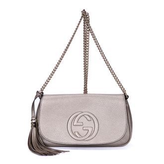 Gucci Pre-owned Womens Soho Chain Crossbody Shoulder Bag - Silver - One Size