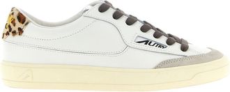 Autry White Animal Print Medalist Sneakers