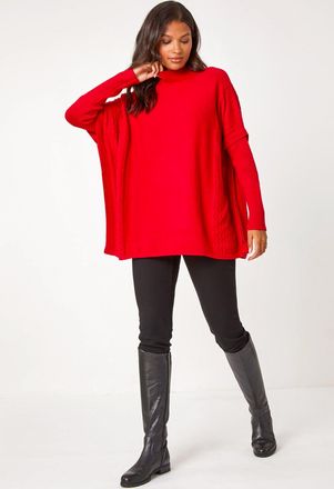 Roman High Neck Longline Knit Jumper