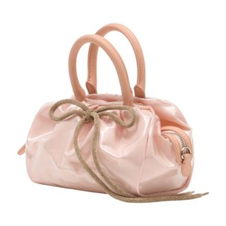 Simone Rocha Gathered Synthetic Top Handle Bag - Pink