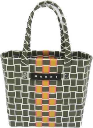 Marni Pre-owned Tote Bags, female, Green, Size: ONE SIZE Pre-owned Micro Basket Bag Mw55F