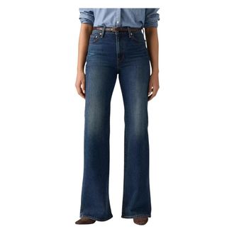 Levi's Jeans, Dames, Blauw, W25 L32, Katoen, Ribcage Flare Jeans