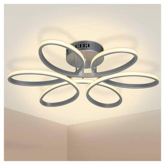 Trade Shop Trade Shop Traesio - Trade Shop - Lampadario Plafoniera 48w Luce Bianco Caldo 3000k 2580lm Design Fiore Moderno