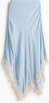 H&M Asymmetrischer Jupe aus Viskose - Blue