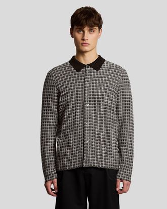 Lyle & Scott Gehaakte Coltrui met Rietenpatroon