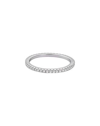 Adornia Adornia Silver Cz Eternity Band Ring