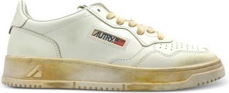 Autry White Distressed Sneakers