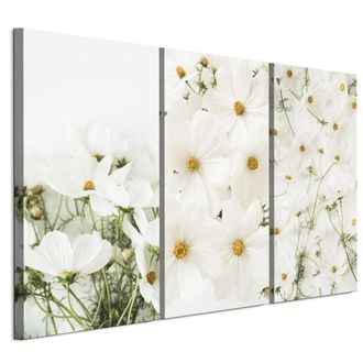OEM Cuadro Sobre Lienzo Italiano De 90 X 60 Cm, Tr&iacute;ptico - Estilo Cl&aacute;sico - Flores Cuadro Sobre Lienzo Italiano De 120 X 80 Cm, Tr&iacute;ptico - Estilo Cl&aacute;sico 
