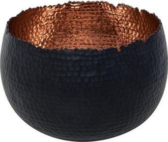 Ivyline Hammered Bowl Planter - Iron - L30 x W30 x H21 cm - Black