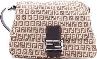 Fendi Mama Forever Bag Zucchino Canvas shoulder bag - Neutrals