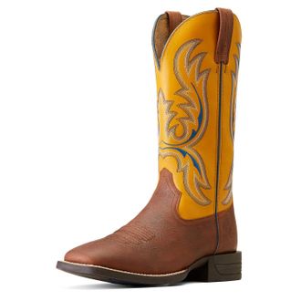 Ariat Mens Bullhead Cowboy Boots In Cowtown Brown