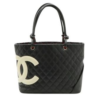 Chanel Pre-owned Tote Bags, female, Black, Size: ONE SIZE Pre-owned Vintage Shoulder Tote