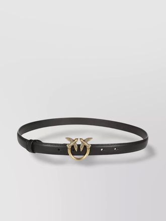 Pinko leather logo-buckle belt