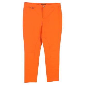 Lauren Ralph Lauren broek met ritszak in oranje katoen