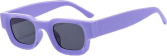 Generic Square Men Vacation Sunglasses Outdoor Women Small Frame Sports Sun Glasses(Purple)
