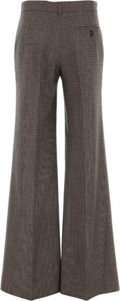 Stella McCartney Womens Embroidered Wool Palazzo Pant Camelgrey Exteiror: Pantaloni Trousers