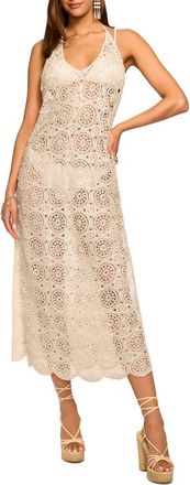 Ramy Brook Eve Crochet Cover-Up Dress in Neutral Foil Crochet at Nordstrom, Size Xx-Small