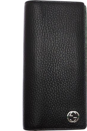 Gucci Black Leather Long Wallet (Bi-Fold) (Pre-Owned)