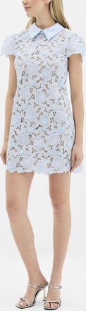 Self Portrait Womens Openwork lace blue minidress