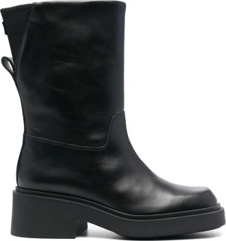 Furla Black Attitude Minimalist Leather Ankle Boots