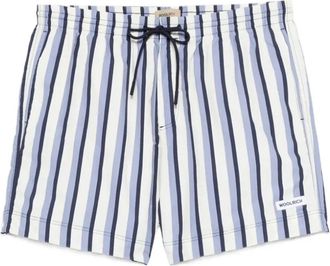 Woolrich Gestreepte Zwemshort - Heren - Strandmode - Blauw - S - Badmode