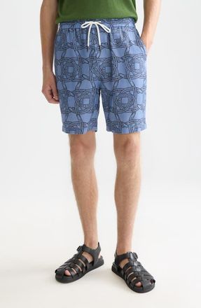 Scotch & Soda Fave Print Drawstring Bermuda Shorts in Horseshoes Infinity at Nordstrom, Size Xx-Large