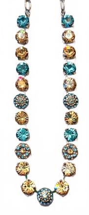 Mariana Womens First Toast Necklace In Blue/ Amber