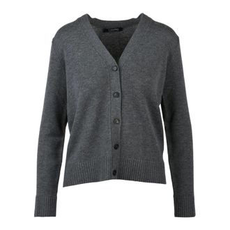 Max Mara Truien & Vesten, Dames, Grijs, S, Wol, Apollo Cardigan