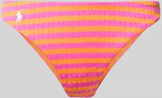 Polo Ralph Lauren Bikini Slip mit Allober-Muster Modell CABLESTRIPE in Pink, Gr&ouml;&szlig;e XL