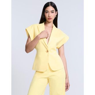 BCBGeneration Twill Vest in Camomile at Nordstrom, Size 10