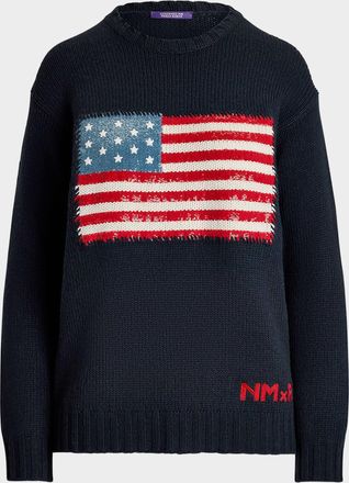 Ralph Lauren Collection NM x RL Sequin Flag Cashmere Sweater
