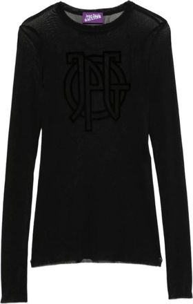 Jean Paul Gaultier Dames, Tops, Blauw, Maat: S Polyamide