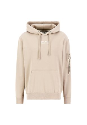 Alpha Industries Hoodie ALPHA INDUSTRIES Organics EMB Hoodie, Herren, Gr. XXL, beige (organic beige), Obermaterial: 100% Baumwolle, regular fit, Sweatshirts Hoodie