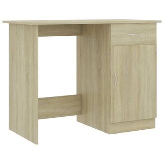 vidaXL Escritorio Madera Contrachapada Color Roble Sonoma 100x50x76 Cm Vidaxl