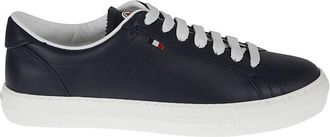 Moncler Blue Calfskin Low Top Mens Sneakers