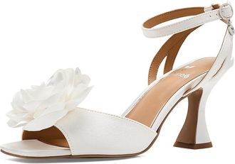 J. Rene&eacute; Pomeline Ankle Strap Sandals Womens Sandals White : 10.5 M (B), Textile