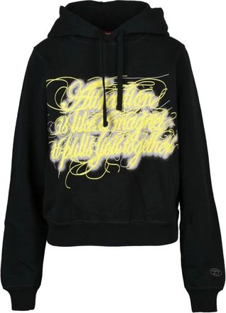Diesel Hoodies & sweatvesten, Dames, Zwart, L, Katoen, Felkpa Hoodie
