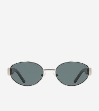 Cole Haan Womens Luxe Oval Sunglasses - Grey