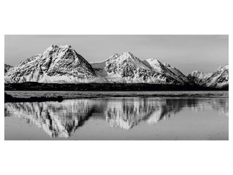Schubiger M&ouml;bel Digitaldruck auf Acrylglas Spiegelnde Winterberge